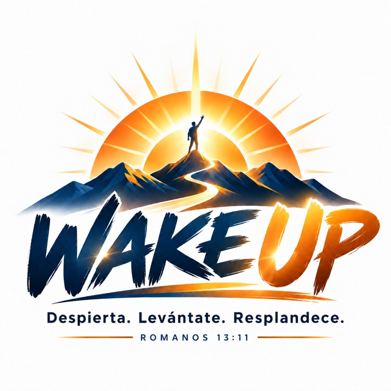 Logotipo original WAKE UP: Despierta. Levántate. Resplandece. Romanos 13:11